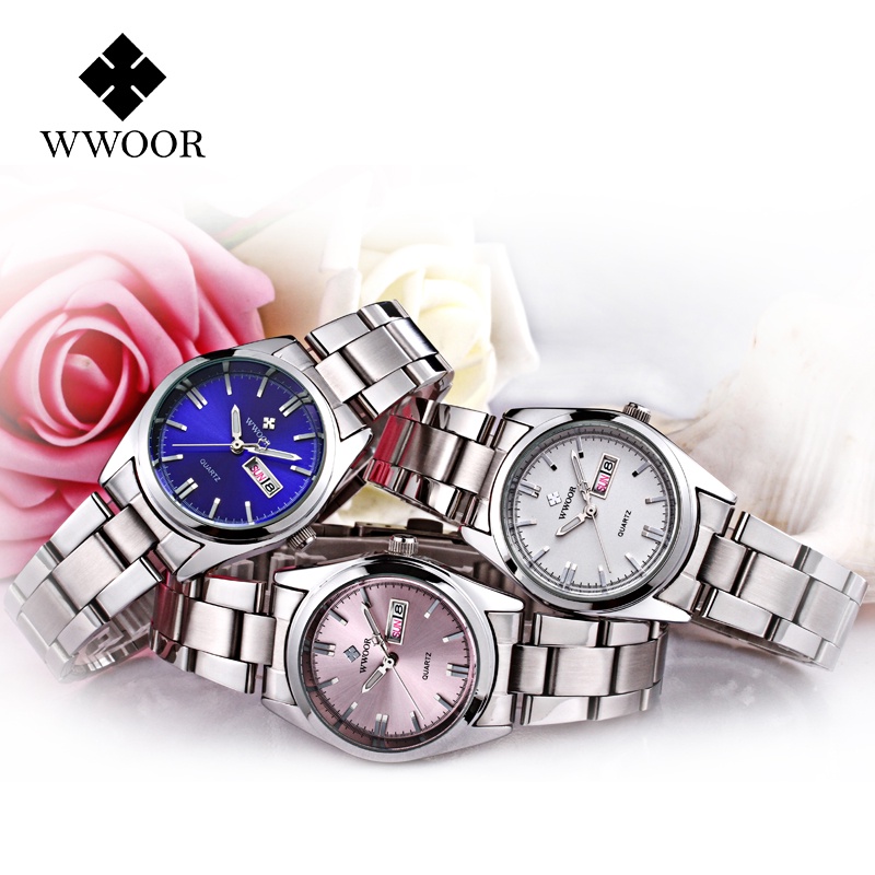ภาพสินค้าWWOOR นาฬิกาข้อมือผู้หญิง นาฬิกาควอตซ์ กันน้ำ กันน้ำ แฟชั่นสำหรับผู้หญิง-8804 จากร้าน wwoor.th บน Shopee ภาพที่ 8