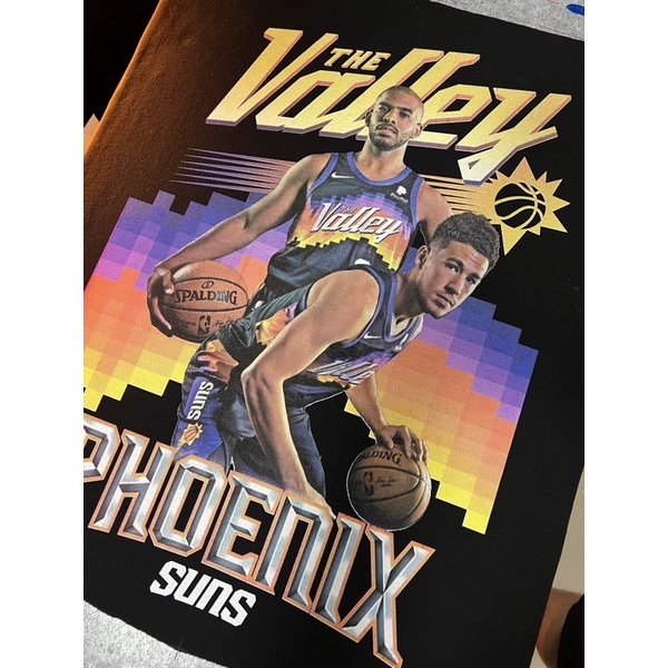 ราคาเสื้อยืด-พิมพ์ลายกราฟฟิคบาสเก็ตบอล-phoenix-suns-the-valley-icon-สําหรับผู้ชายs-3xl