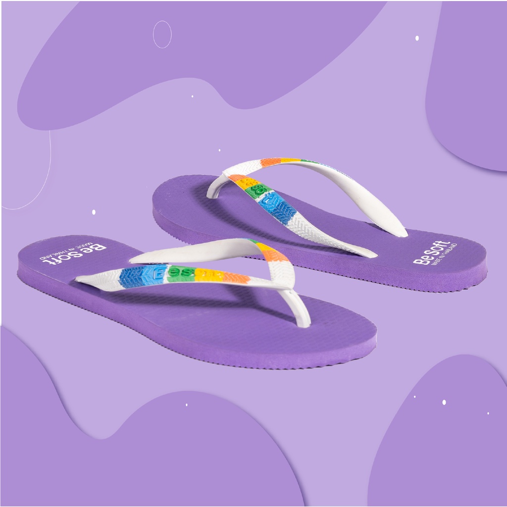 รองเท้าแตะผู้ฆญิง-แบรนด์-besoft-รุ่น-rainbow-violet