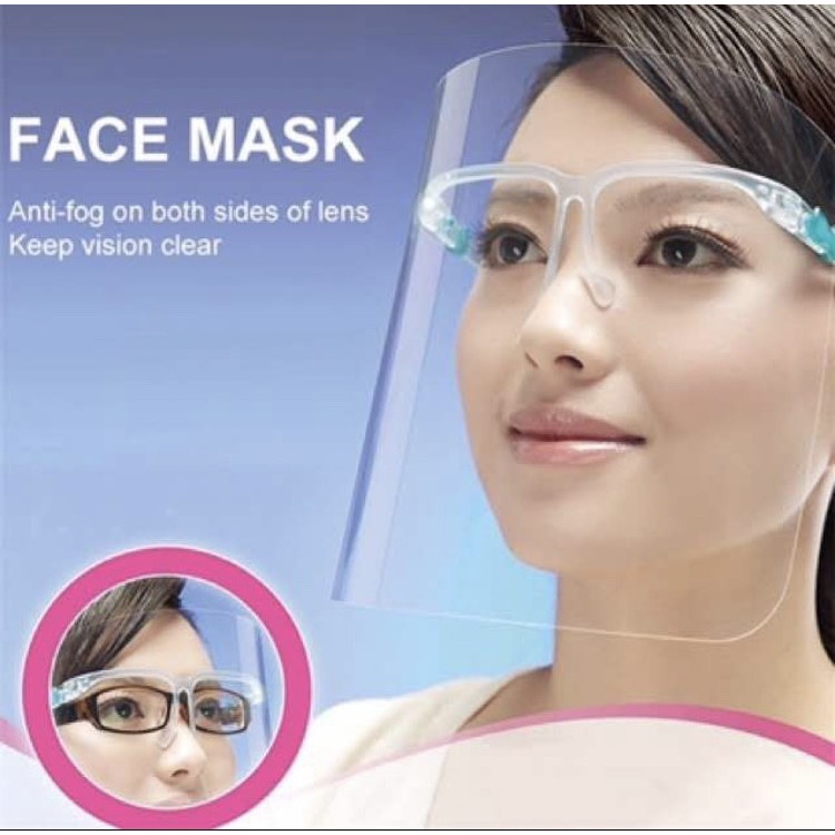 ภาพหน้าปกสินค้าหน้ากากใส (พร้อมส่งที่ไทย) แว่นตาเฟซชิลด์ Face Shield glasses แว่นเฟซชิลด์ เฟรสชิวแบบติดกับแว่นตา Face Mask จากร้าน l8l_shop บน Shopee