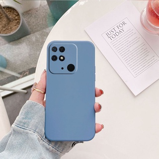 2022 New ใหม่ เคสโทรศัพท์ Xiaomi Redmi 10C / 10 Phone Casing Skin Feel Softcase Simple Solid Color Silicone TPU Back Cover Redmi10C Phone Case