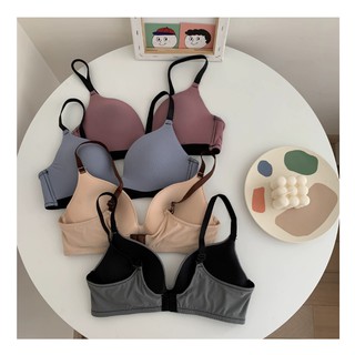 ชุดชั้นในผู้หญิง  สาววัยรุ่น BRA SET เสื้อใน ยกทรง ชุดชั้นในสตรี ใส่สบาย ลายสีพื้น cotton Bra สไตล์ Sabina