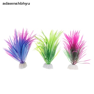 [adawnshbhyu] หญ้าเทียม พลาสติก สีเขียว สําหรับตกแต่งตู้ปลา