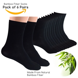 ★ถุงเท้าใยไผ่สีดำ 3/6/12 คู่★3/6/12 Pairs★ Black Bamboo Fiber Socks