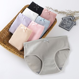 CHAMER SHOP💎New 0612# กางเกงในน่ารัก มีโบว์ สไตลืนักเรียนญี่ปุ่น ราคาถูกที่สุดในโลก มีหลากสีให้เลือก💎
