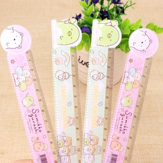 Sumikkogurashi ไม้บรรทัดเส้นหยัก 15 ซม. ไม้บรรทัด 15 เซนติเมตร ไม้บรรทัดหยด Sumikkogurashi รางวัลนักเรียนของขวัญเครื่องเขียน