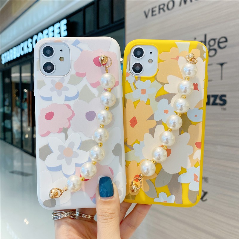 เคสโทรศัพท์มือถือ-tpu-แบบนิ่มลายดอกไม้ประดับมุกสําหรับ-vivo-y31-y70-y50-y30-y30i-y20-y20i-y20s-y12s-s1-x60-x50-v20-pro-se-y17-y15-y12-y91-y91i-y95-y93-y85-v19