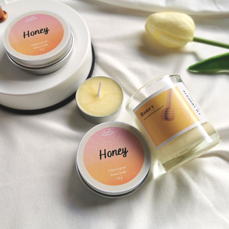 honey-น้ำผึ้ง-soy-wax-candle-เทียนหอมตลับกลิ่นน้ำผึ้ง-30g-50g