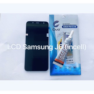 อะไหล่หน้าจอ จอ+ทัชสกรีน LCD Samsung J6 งาน incell แถมกาว+ฟิล์ม