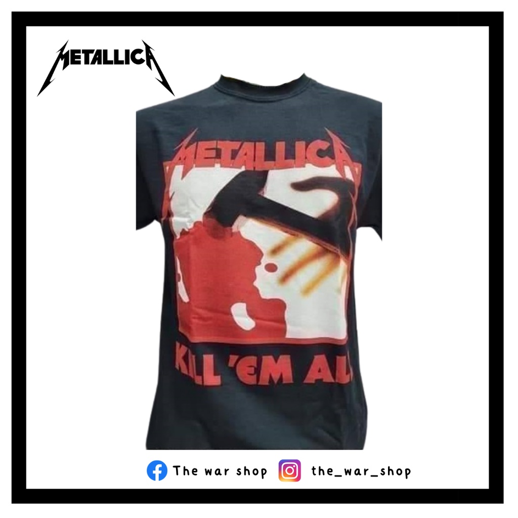 Metallica Kill Em All Tracks เสื้อยืด เสื้อวง ลิขสิทธิ์แท้ | Shopee ...