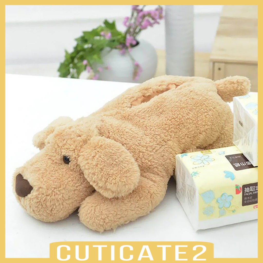 cuticate2-กล่องทิชชู่ตุ๊กตาลูกสุนัข-42-ซม-สีน้ําตาล