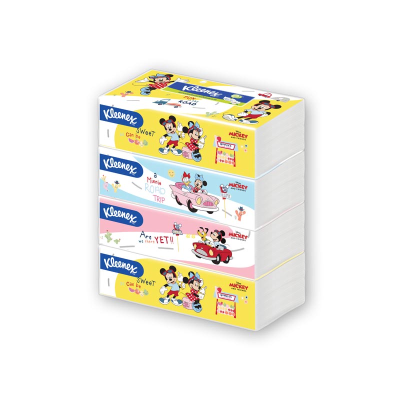 ภาพหน้าปกสินค้าKleenex Mickey Facial Soft 115sheetsPack4 คลีเน็กซ์ มิกกี้ซอฟท์ กระดาษทิชชู่ 115แผ่นแพ็ค4