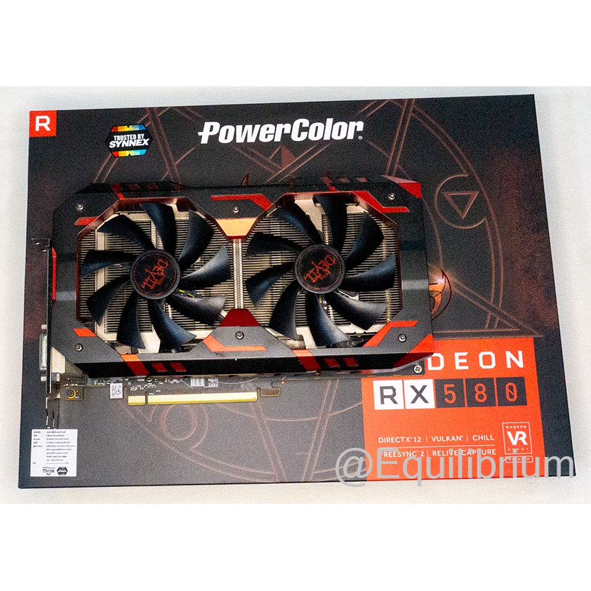 VGA การ์ดจอ AMD RX580 8GB PowerColor Red Devil DDR5 Ram Micron ...