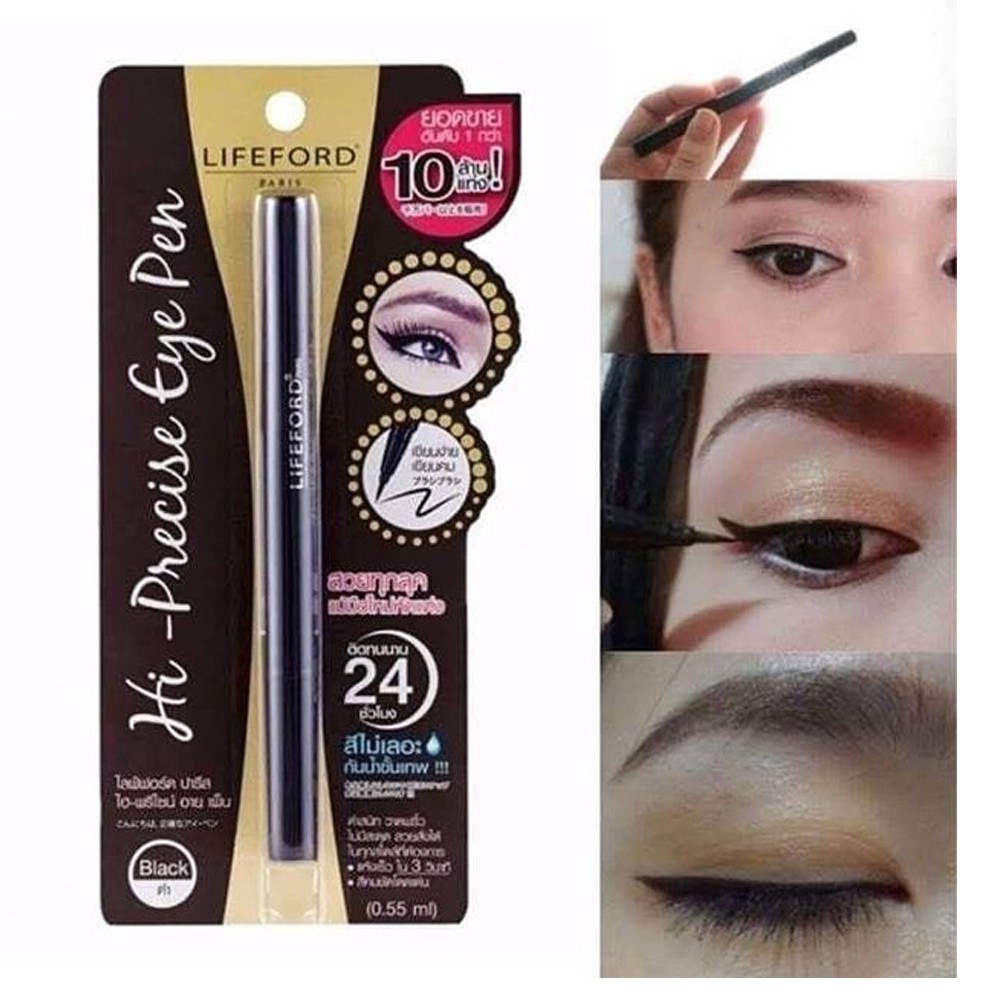 lifeford-paris-eyeliner-hi-precise-eye-pen-black-สีดำ-ของพร้อมส่ง