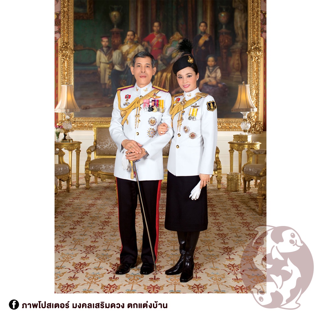 ภาพประดับบ้าน-รูปมงคล-พระฉายาลักษณ์-ในหลวงคู่พระราชินี-รัชกาลที่-10-สำหรับใส่กรอบ-หรือติดผนัง-ขนาด-15x21-นิ้ว