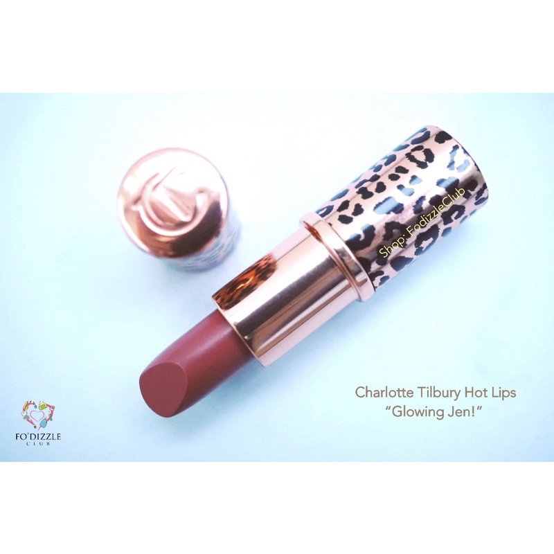 พร้อมส่ง-charlotte-tilbury-hot-lips-2-เฉดสี-glowing-jen-ขนาด-deluxe-size-1-1g-พร้อมกล่องลายเดียวกับตัวแท่ง