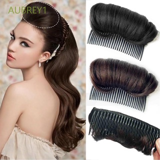 AUBREY1 Women Hair Bun Brown Princess Styling Tools False Hair Clip Hairpin Synthetic Hair Combs DIY Hair Extensions Black Hair Pad/Multicolor