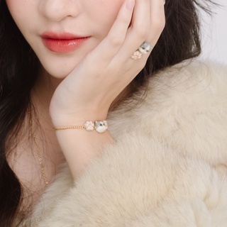 FAIRY TALES - Cool cat : The White-Grey Exotic Shorthair Cat Bracelet สร้อยข้อมมือแมว/แมวเอ็กซ์โซติก ช็อตแฮร์ เทาขาว