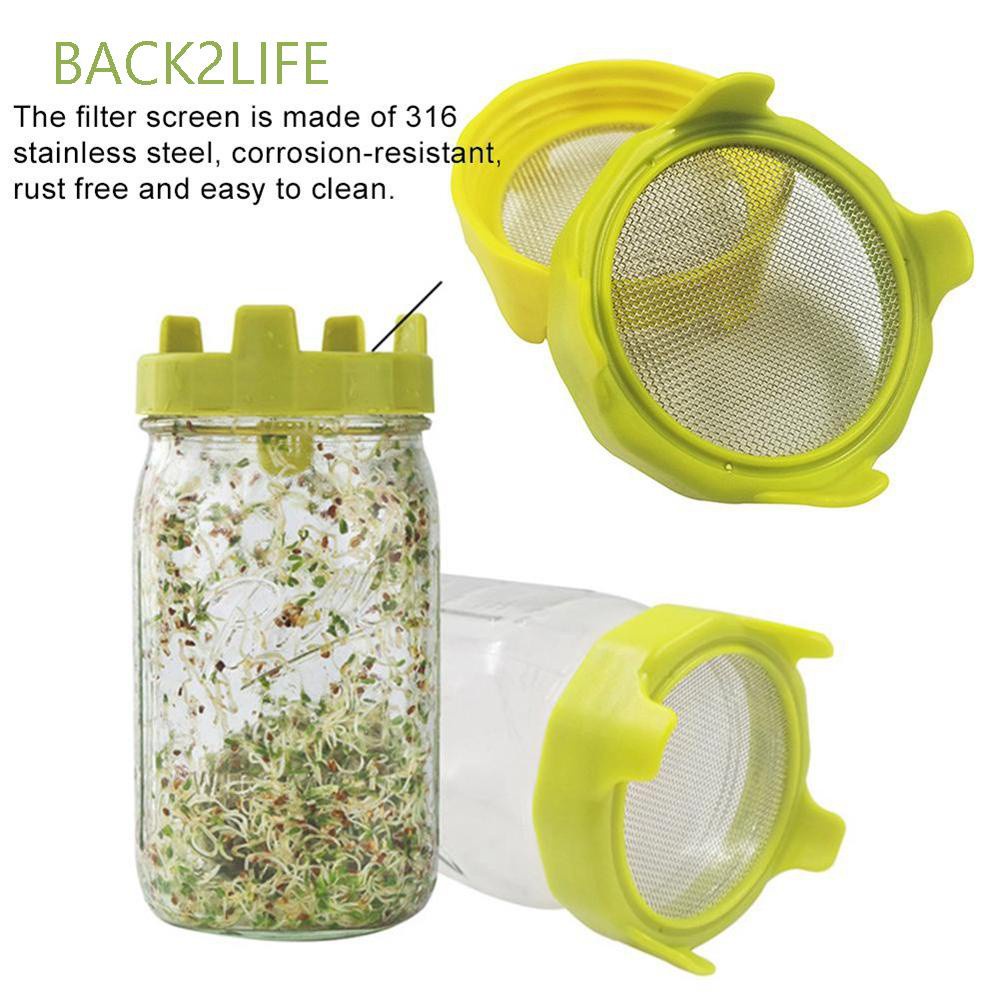 back2life-mesh-sprouting-lid-for-wide-mouth-jar-seed-germination-filter-sprouter-with-screen-planters-stainless-steel-mason-jar-sprouts-tools-nursery-garden-supplies-multicolor