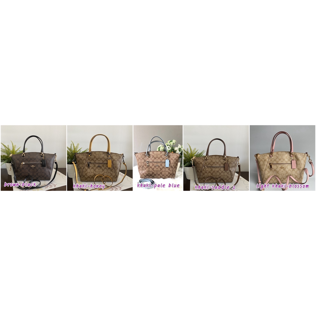 coach-แท้-กระเป๋าถือ-รุ่นใหม่-coach-prairie-satchel-in-signature-canvas