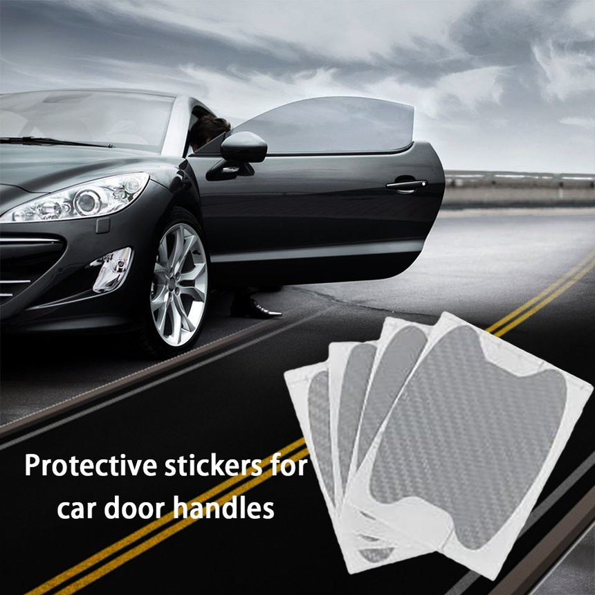 สติกเกอร์คาร์บอนไฟเบอร์-สำหรับติดมือจับประตูรถยนต์
