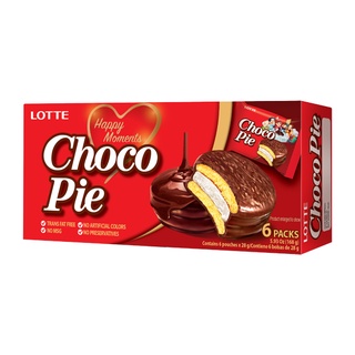 Lotte choco pie 168g. ล็อตเต้ ช็อกโก พาย 168 กรัม.