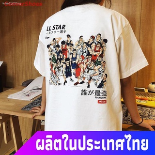 เสื้อยืดสีดำอินเทรนด์ConverShoes เสื้อยืดกีฬา Slam Dunk T-shirtCapsule Studio Original National Tide เสื้อยืดคอตตอน Slam