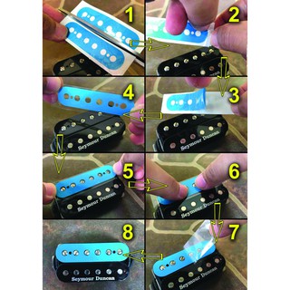 Humbucker สติกเกอร์ติดคอกีตาร์ไฟฟ้า 6 สาย