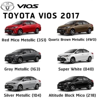 สินค้า สีตรงเบอร์ TOYOTA VIOS 2017  สีสเปร์ย Station Paint 2k