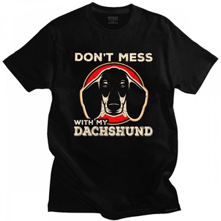 เสื้อยืดผ้าฝ้ายพิมพ์ลายขายดี เสื้อยืดแขนสั้นลําลอง พิมพ์ลาย Dachshund Dog สไตล์วินเทจ แฟชั่นสําหรับผู้ชาย