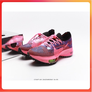 รองเท้า  Zoom Tempo NEXT% x Off-White Pink Glow รองเท้าวิ่งชาย รองเท้าออกกำลังกาย ระบายอากาศได้ดี Size.40-45