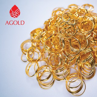 AGOLD แหวนทองเกลี้ยง 0.6 กรัม ทองคำแท้ 96.5%