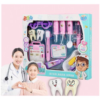 ชุดคุณหมอ ของเล่นคุณหมอ ของเล่นเด็ก ชุดของเล่นเด็ก ชุดหมอฟัน ของเล่นพยาบาล ชุดพยาบาล มี2สี พร้อมส่ง