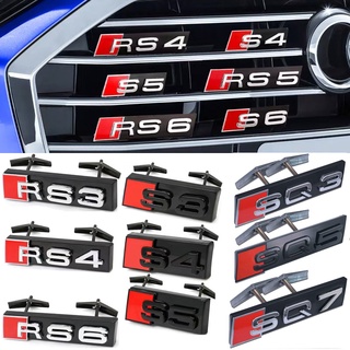 กระจังหน้ารถยนต์ ลายโลโก้ TTS TTRS สําหรับ Audi Honeycomb Grille Grille Emblem RS3 RS4 RS5 RS6 RS7 RS8 S3 S4 S5 S6 S7 S8 SQ3 RSQ3 SQ5 RSQ7