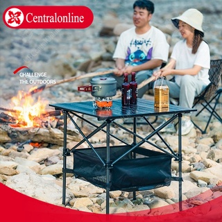 Central Online รุ่นA028 โต๊ะอเนกประสงค์ ปิกนิค สีดำ รวมตะข่าย (พับเก็บได้ พกพาสะดวก)