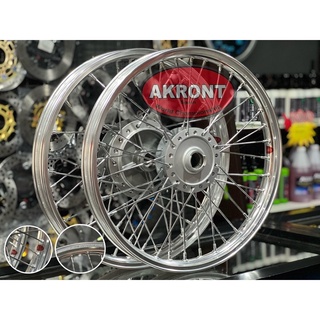 ล้อAKRONT พร้อมขึ้นล้อ สีเงินเงา สีเงินด้าน