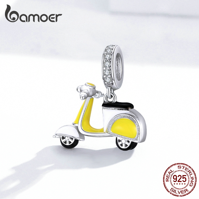 bamoer-จี้กําไลข้อมือ-เงิน-925-รูปรถจักรยานยนต์-สีเหลือง-diy-bsc136