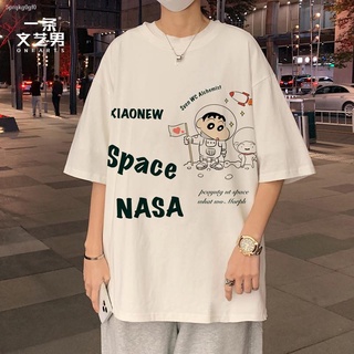 【hot tshirts】เตรียมจัดส่ง◆№@ Crayon Xiaoxin เสื้อยืดผู้ชายแขนสั้นฤดูร้อนญี่ปุ่นแบรนด์ INS คู่แขนสั้นอะนิเมะ TOP2022