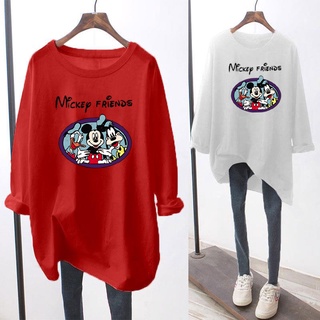 ใหม่หลวมขนาดใหญ่สุทธิสีแดง super ร้อนกลาง-ความยาวเสื้อยืดผู้หญิง 6 สีM-5XL