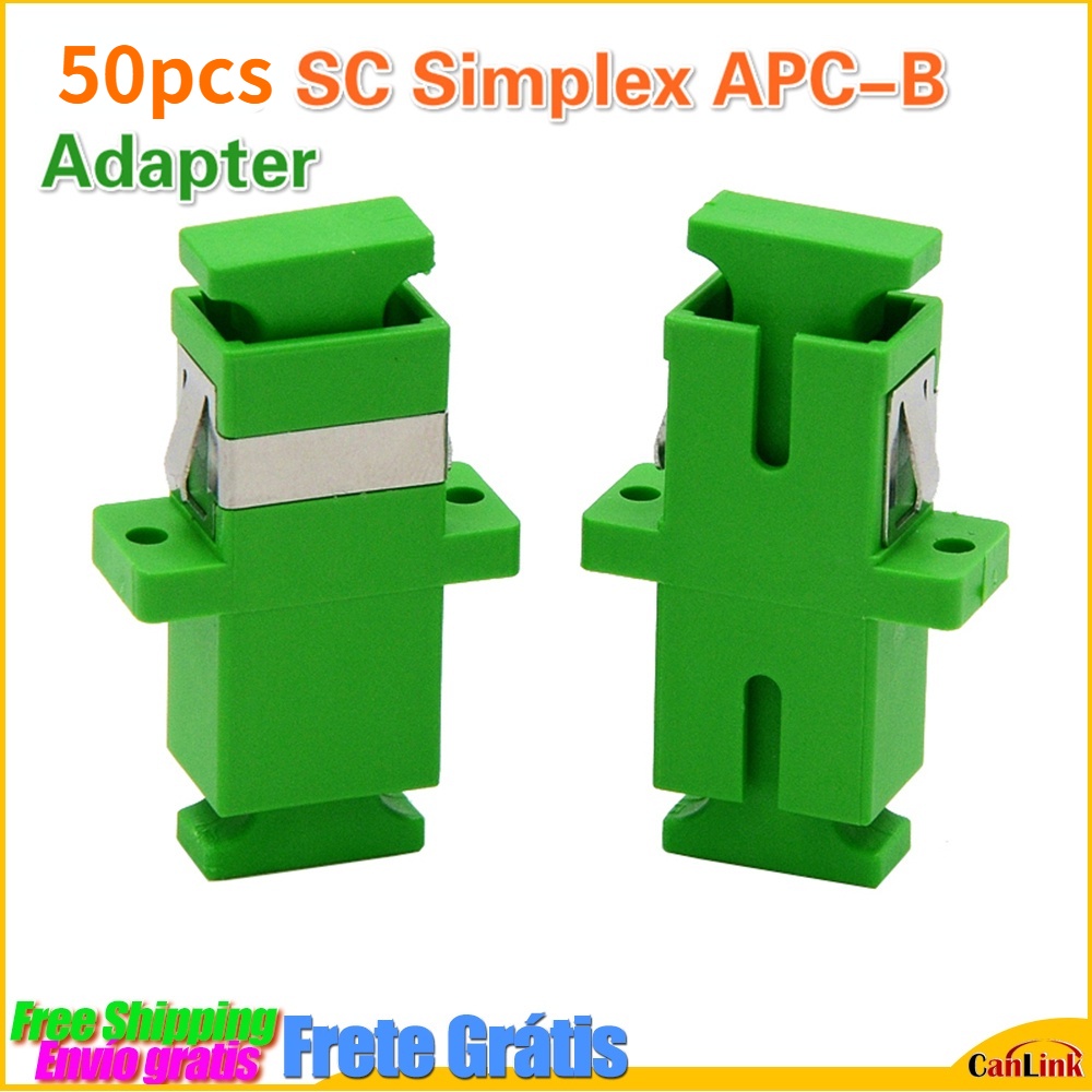 50pcs-sc-simplex-apc-b-sc-apc-simplex-single-mode-fiber-optic-adapter-sc-optical-fiber-coupler-sc-apc-fiber-flange-sc-co