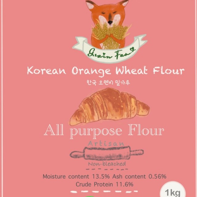 ภาพหน้าปกสินค้าKorean Orange Wheat Flour(แป้งเอนกประสงค์เกาหลี) จากร้าน grainfan_breadflour บน Shopee