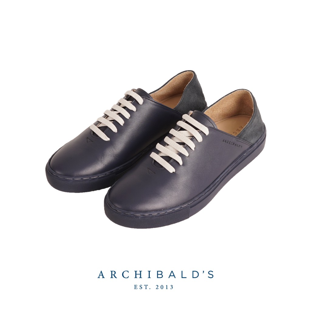 รองเท้า-archibalds-navy-juxtapose-archibalds-ผ้าใบหนังแท้-ใส่ได้-2-แบบ-สีกรม