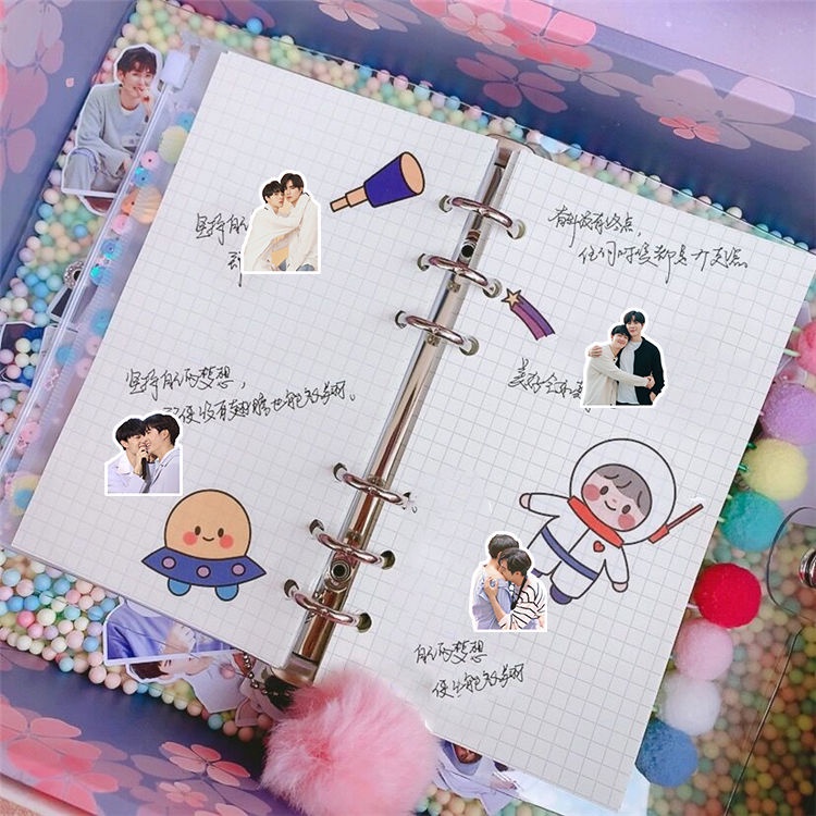 zeenunew-cutie-pie-lin-jingyun-li-haihe-สติกเกอร์ตกแต่งกล่องเครื่องเขียน-ปากกา-รูปภาพ-56-แผ่น