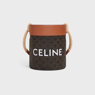Brand new authentic Celine BUCKET CORDE logo print bucket bag