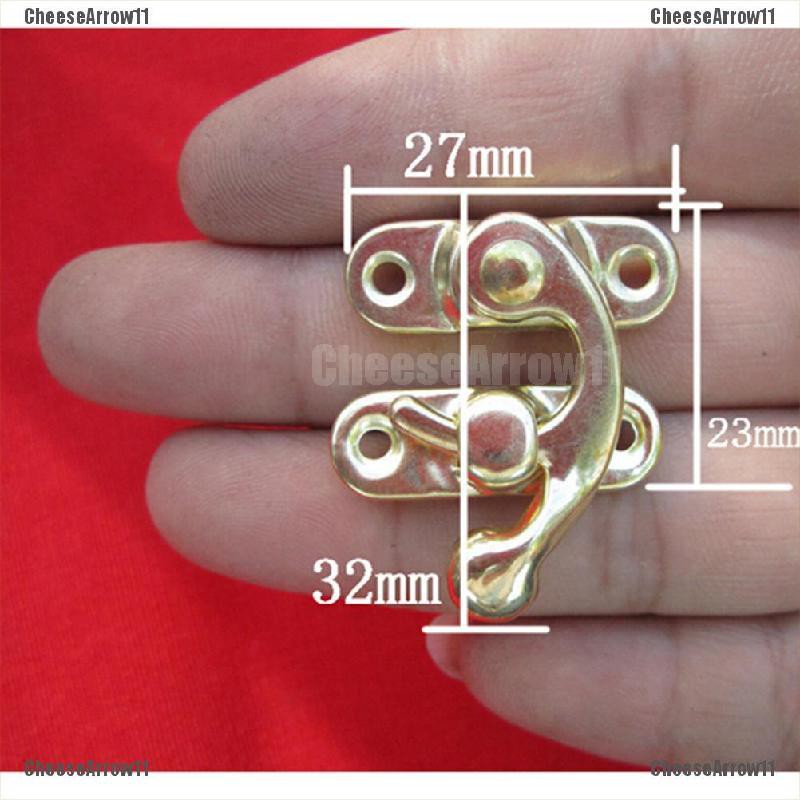 cheesearrow-ตะขอล็อก-โลหะ-ทรงโค้ง-สไตล์โบราณ-สําหรับล็อกกล่องเครื่องประดับ-10-ชิ้น