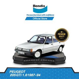 Bendix ผ้าเบรค Peugeot 205 GTi 1.6 (ปี 1987-94) ดิสเบรคหน้า+ดิสเบรคหลัง (DB1182,DB1301)