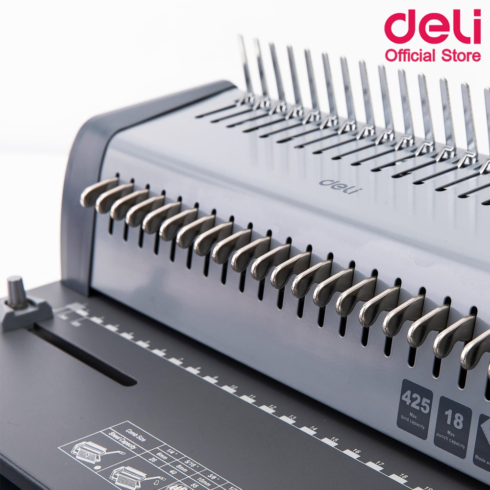 deli-3873-binding-machine-เครื่องเจาะกระดูกงูสำหรับเข้าเล่ม-รับประกันสินค้า-1-ปี-เครื่องเข้าเล่มกระดูกงู-อุปกรณ์สำนักงาน