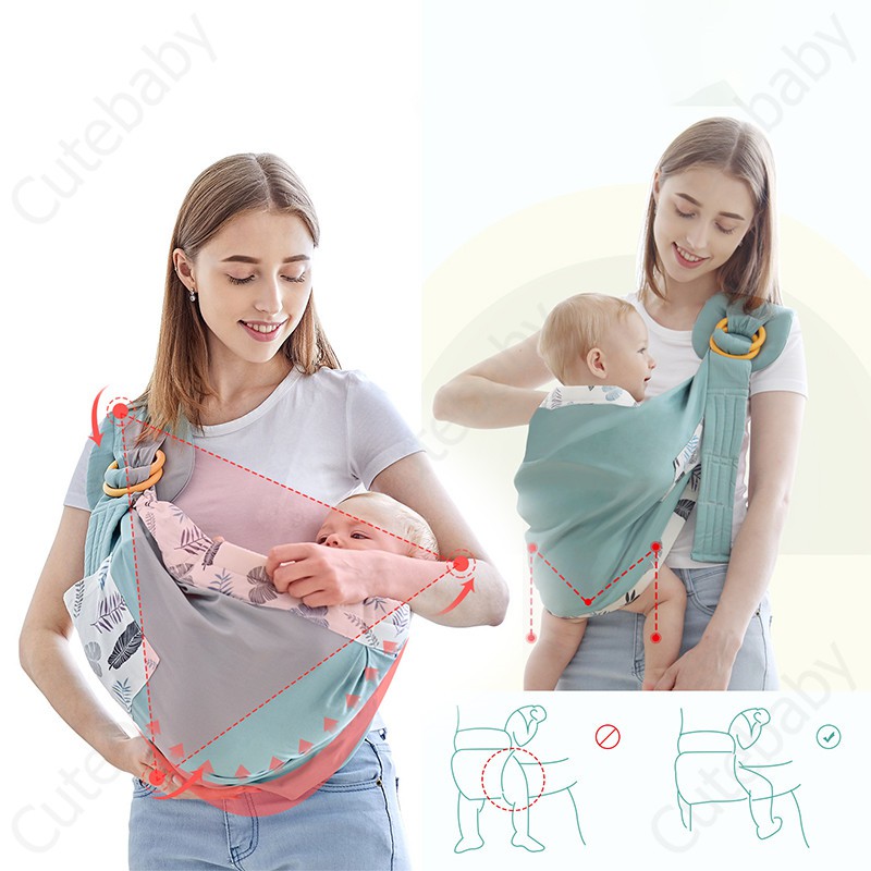 cutebaby-เป้อุ้มเด็ก-baby-carrier-sling-เบบี้สลิง-ผ้าอุ้มเด็ก-ระบายอากาศเบา-กระเป๋าอุ้มเด็ก-0-36m-ผ้าอุ้มเด็ก-กระเป๋าของ