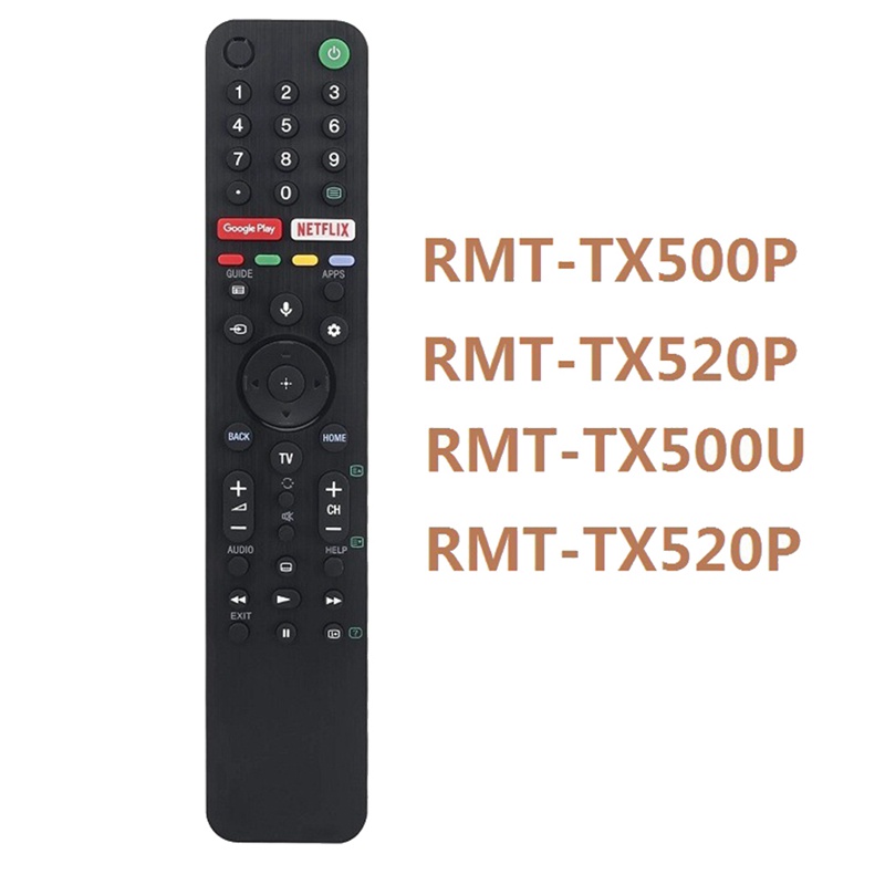 รีโมตคอนโทรลทีวี-ไม่มีเสียง-netflix-google-play-สําหรับ-sony-rmf-tx500p-rmf-tx520u-kd-43x8000h-kd-49x8000h