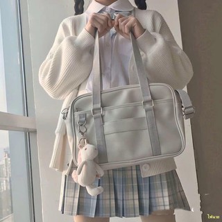 กระโปรงสวยๆ#👍👗กระเป๋าเครื่องแบบ jk โฮมเมดญี่ปุ่นสไตล์วิทยาลัยหนึ่ง -ไหล่ messenger pu แบบพกพาลำลองกระเป๋าสาวสองมิติกระ
